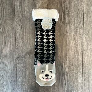 Fuzzy Babba Women’s Slipper Socks Animal Cat Dog Herringbone Faux Fur Non Slip